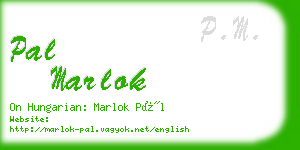 pal marlok business card